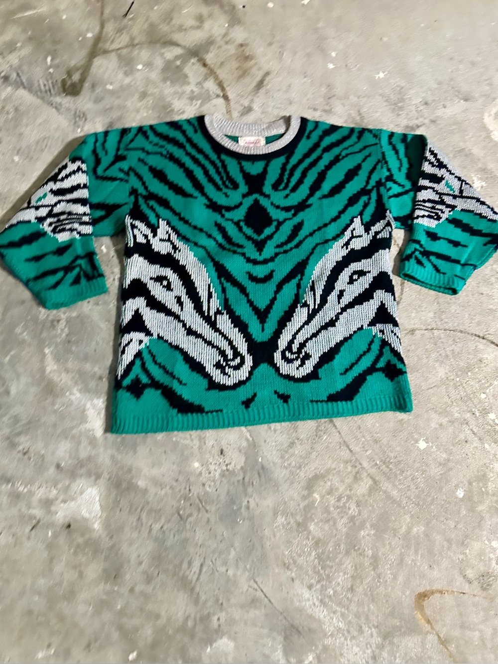 Vintage Zebra Head Sweater